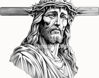 3d Illusion Jesus with Crown of Thorns and Cross for Laser Please Read Description laser ready