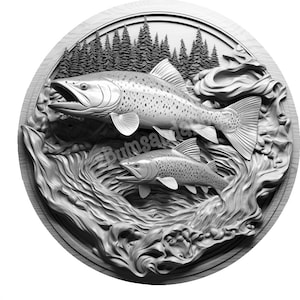 3d Illusion Trout for Laser Please Read Description laser ready