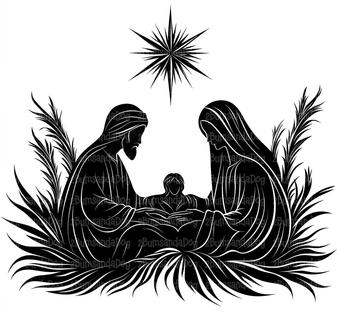 Nativity Vector Shadow SVG Vector XCS PNG of the Nativity for Laser Please Read Description - Etsy