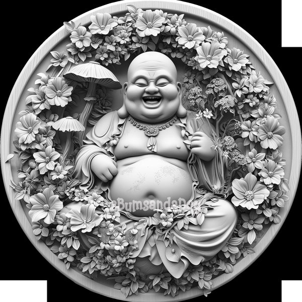 3d Illusion Laughing Buddha Budai for Laser Please Read Description laser ready 2 ZIP Files
