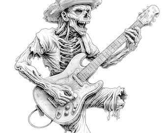 Ilusión 3D de un zombi tocando la guitarra para láser. Lea la descripción. Compatible con láser. 4 archivos ZIP.