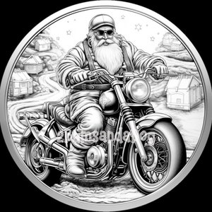 3d Illusion Santa Claus on Motorcycle for Laser Please Read Description laser ready