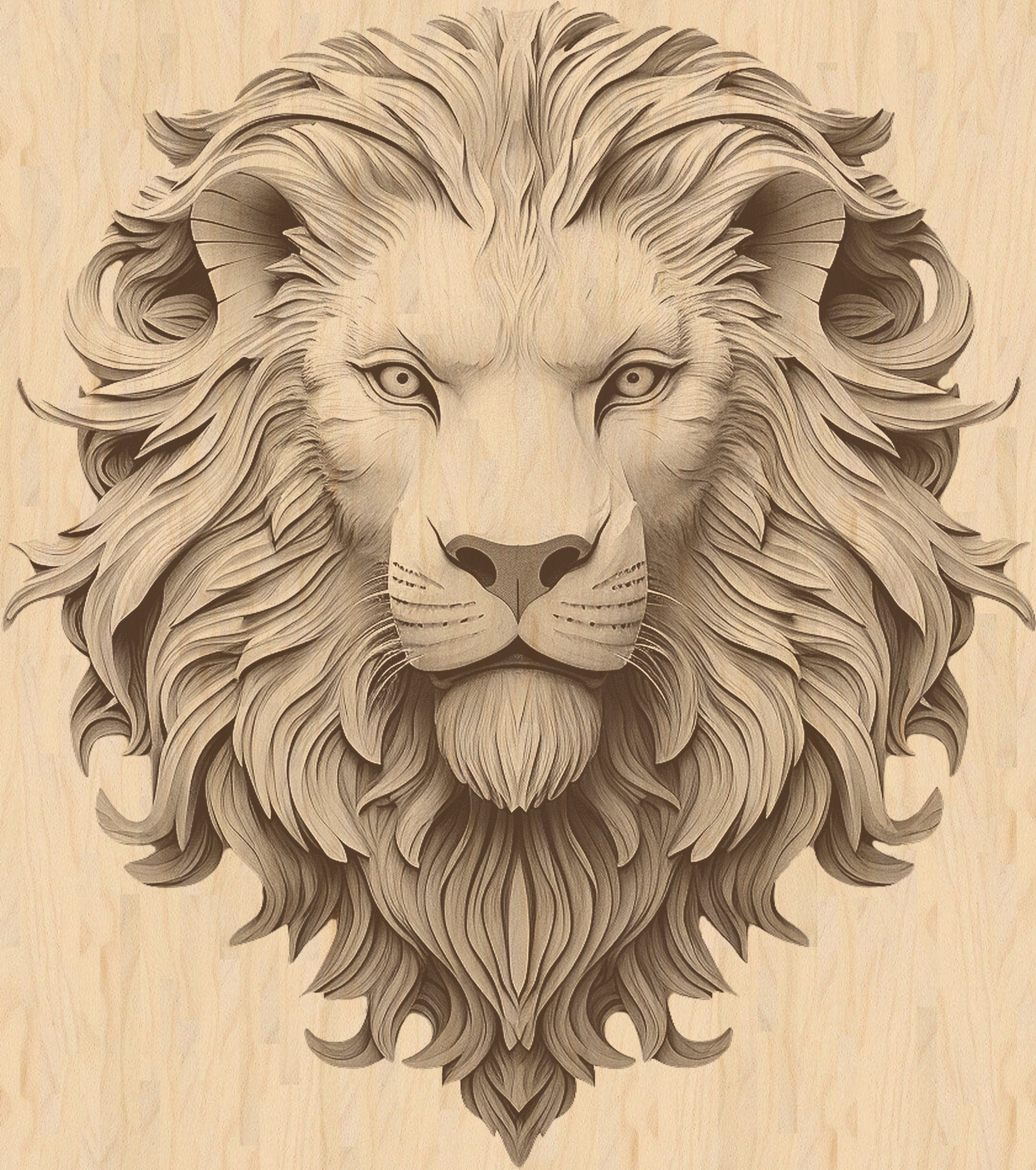 3d Illusion Lions Head for Laser Please Read Description Laser