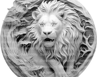 3d Illusion Lion for Laser Please Read Description laser ready