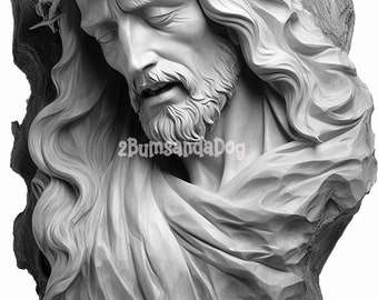 3d Illusion Jesus with Crown of Thorns for Laser Please Read Description laser ready