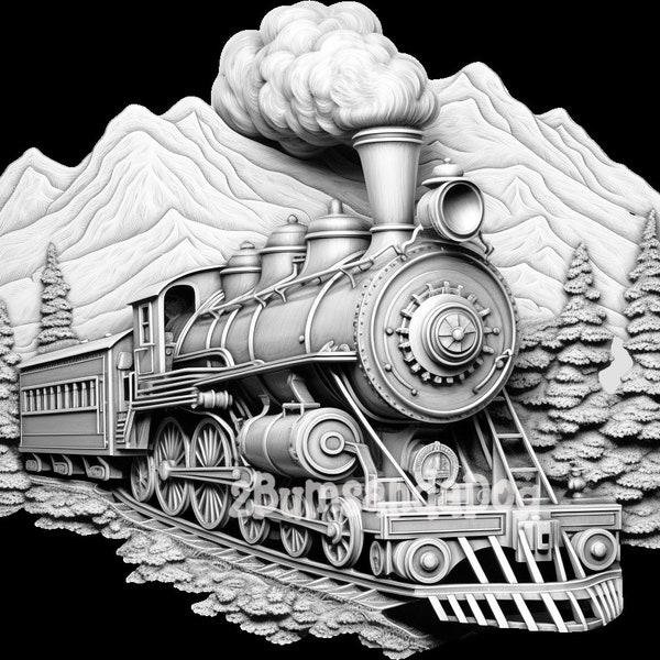 Train à vapeur illusion 3D pour laser Veuillez lire la description prêt pour le laser