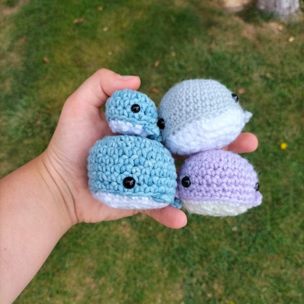 Peluche baleine en crochet