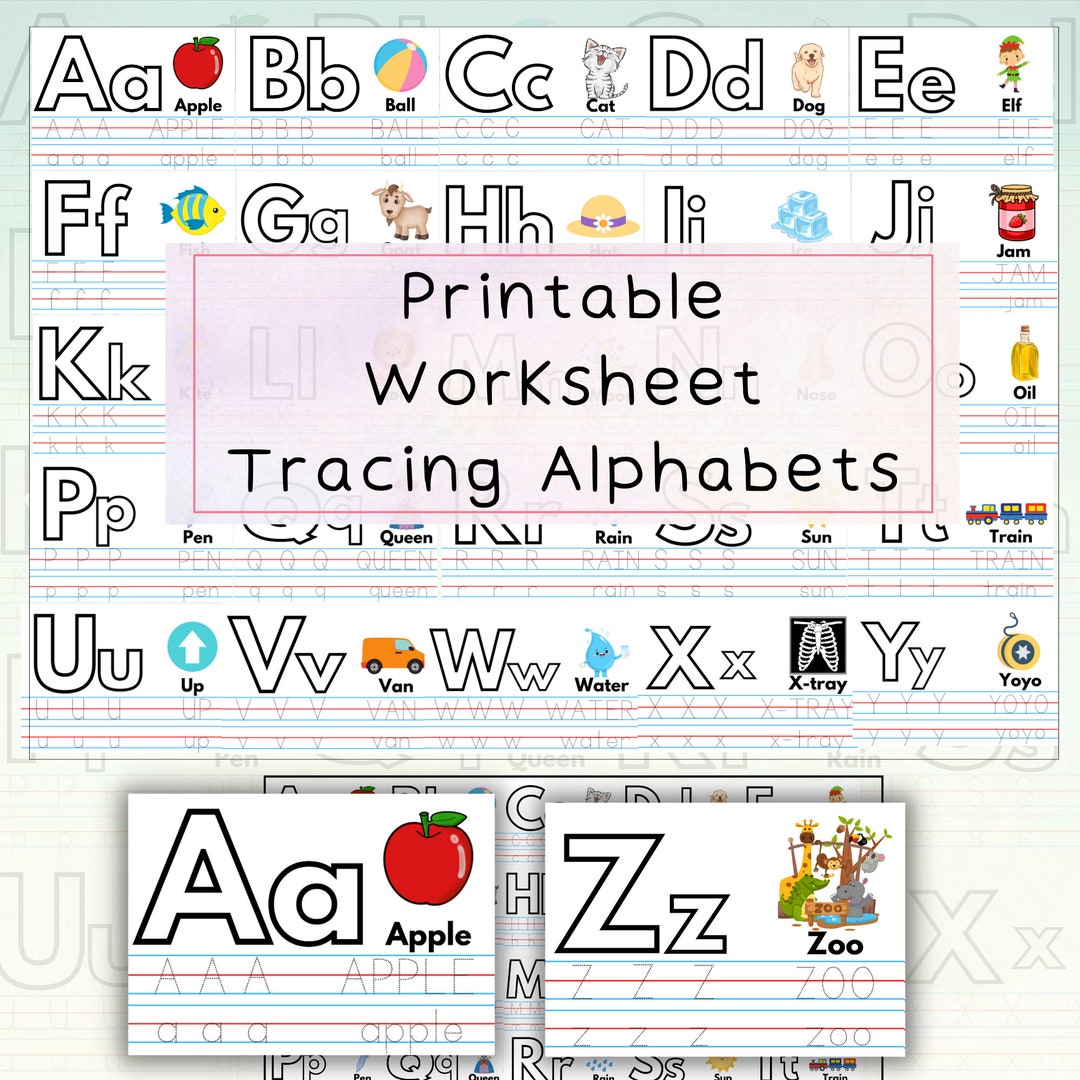 Printable Writing Template Worksheet Tracing Alphabet Learn to Write ...