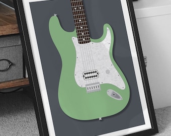 Tom DeLonge - Blink 182 - Signature Strat Print