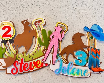 Cowgirl/ Cowboy cake topper