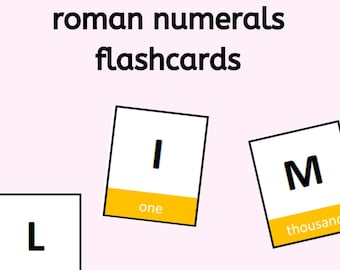 roman numerals flashcards