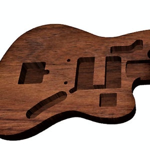 JAG Style Guitar Body Svg and Dxf CNC file, Xcarve, Onefinity, Shapeoko, Cnc machine, GRBL.