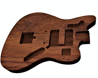 JAG Style Guitar Body Svg and Dxf CNC file, Xcarve, Onefinity, Shapeoko, Cnc machine, GRBL.