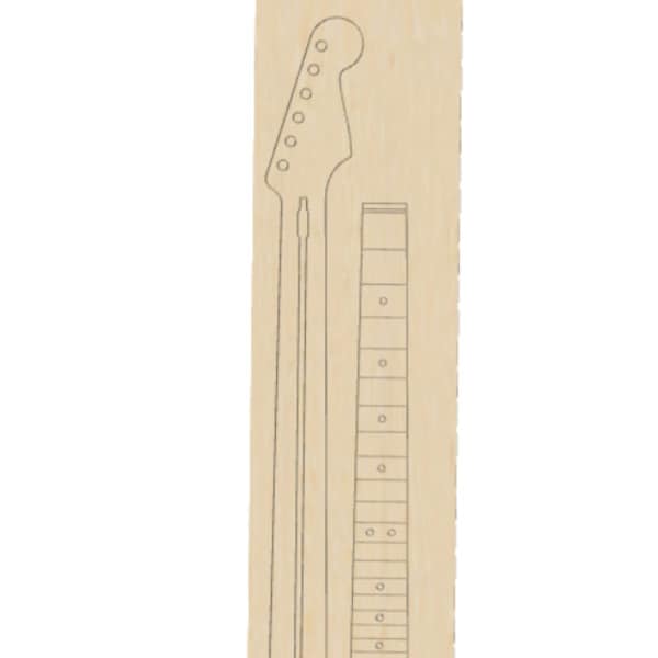 S-Style Neck and Fretboard SVG/DXF file for cnc, X-Carve, Onefinity, Shapeoko