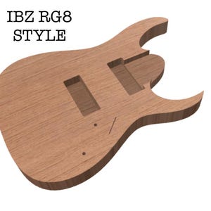 Ibz RG8 gitaar body SVG, DXF, CNC-bestand, XCarve, Onefinity, Shapeoko, Alienfox