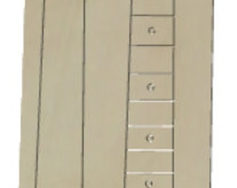 T-Style Neck and Fretboard SVG/DXF file for cnc, X-Carve, Onefinity, Shapeoko