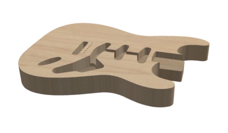 St style guitar SVG and DXF File for cnc, XCarve, Shapeoko, Onefinity, CNC machine image 2