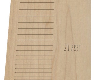 Fret Slot SVG/DXF Template for CNC 25.5 Inch Scale 21 Frets