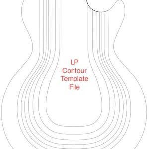 LP Body Contour sjabloon CNC-bestand, Svg, Dxf, XCarve, Onefinity, Shapeoko, Foxalien