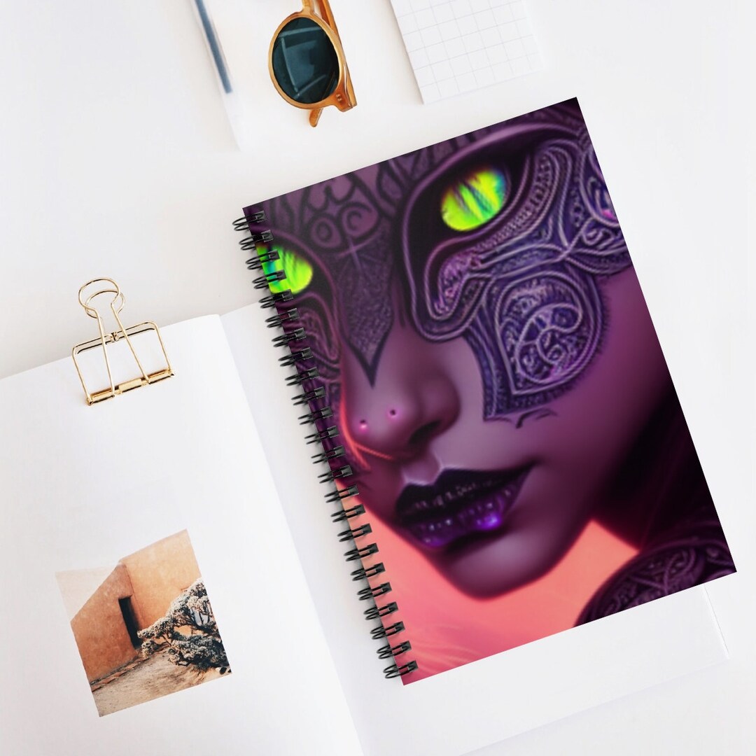 Notebook Design Reflective Diary Design Spiral Journal Diary Custom Design Panther Notebook Ruled - Etsy
