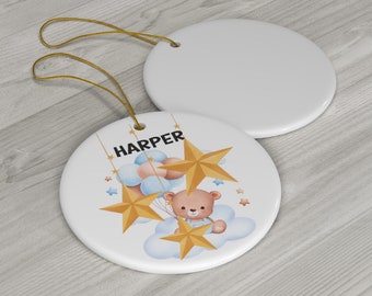 Christmas Ornament Personalized Christmas Tree Hanging Decoration Ornament - Cute Girls Ornament "Harper"