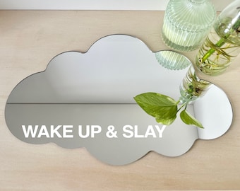 Mirror Sticker Wake up & Slay, positive affirmation stickers, mirror decal, vinyl decal, mirror sticker bathroom, affirmation, slay all day