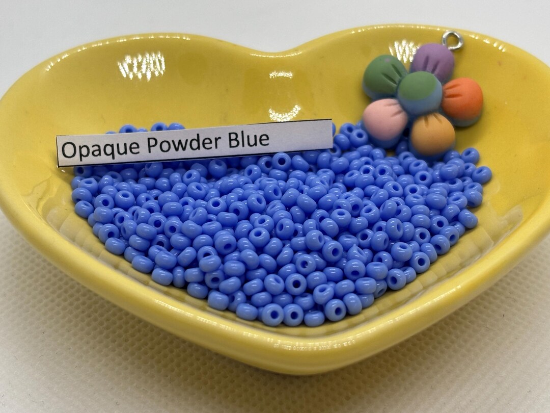 Czech Seed Bead - Opaque Powder Blue Size 6/0, 8/0, 10/0 - Etsy