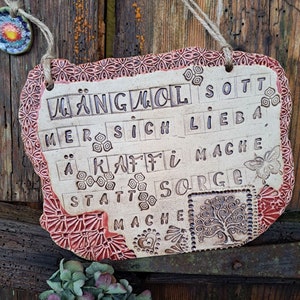 Wandschmuck Schild Zitat Affirmation Schwarzwald Kaffee Alemannisch Dialekt