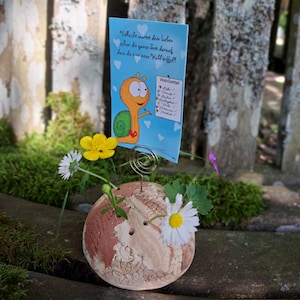 Porte-cartes photo et vase à fleurs en un