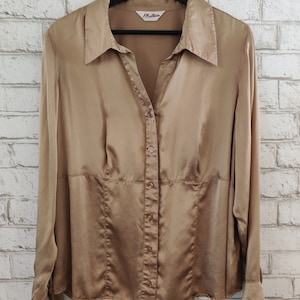 Vintage - Dorado - 100% Seda - Blusa Midtown