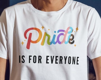 Gay Pride T-Shirt LGBT Support Tee Rainbow Shirt LGBTQ t-shirt Rainbow Flag Tee Gay Rights Shirt for Pride Month Lesbian Pride Month Gift