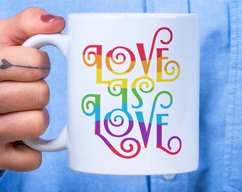 Pride Month Gift Gay Pride Mug Love is Love Mug Gift Pride Month Equality LGBTQ Visibility Queer Gift Idea Pride Rainbow Mug Lesbian Pride
