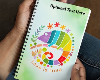 Benutzerdefiniertes Notizbuch Liebe ist Liebe Pride Month Geschenk Gay Pride Pride Gift Anpassbares Notizbuch Gleichheit LGBTQ+Lesben Geschenk Gaydeckel
