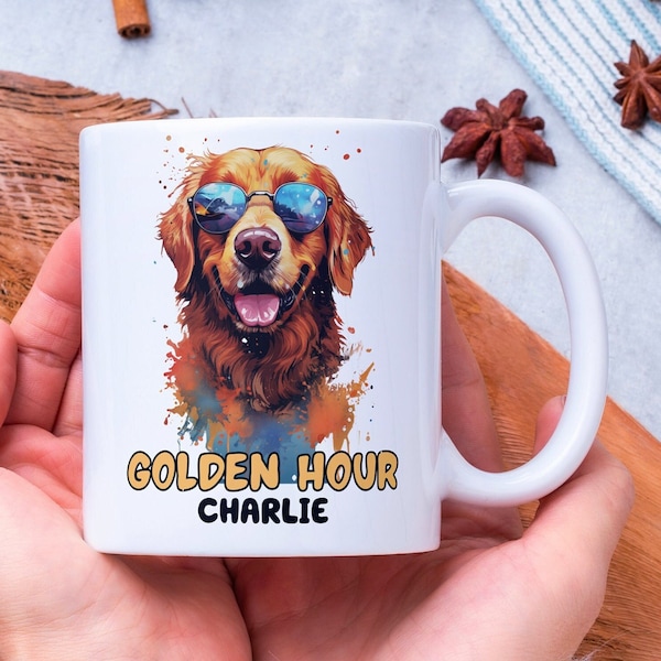 Custom Golden Retriever Mug Personalized Gift for Golden Retriever Lover Customized Gift for Dog Lover Mug For Dog Mom For Retriever Dad