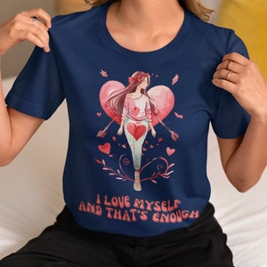 Self Love Shirt Strong Independent Woman T-Shirt for Love Yourself T-shirt Gift for Feminist Woman Shirt for Teenager Girl Gift for Her