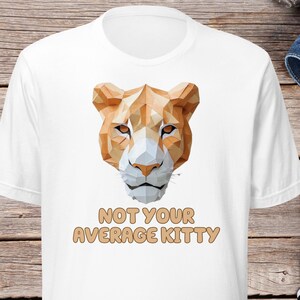 Custom Lioness Shirt, Fierce Lioness Face T-Shirt, Feminist Shirt, Strong Independent Woman Tee, Majestic Lion Gift For Lion Lover
