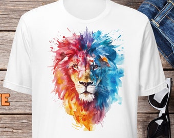 Benutzerdefinierte majestätische Löwe T-Shirt, Löwe Gesicht Shirt, wilder Löwe Shirt, Tier Liebhaber T-Shirt, afrikanisches Tribal, Tier Shirt, Zoo Shirts, Löwe-Liebhaber Geschenk