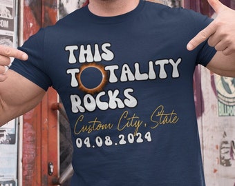 Custom Eclipse T-shirt Customized Totality Shirt Personalized Solar Eclipse TShirt Astronomy Shirt Retro Shirt Funny Eclipse 2024 Gift