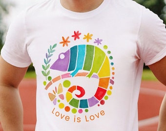 Pride T-Shirt Gay Pride Month Shirt Rainbow shirt Love is Love Shirt Proud LGBTQ apparel Lesbian Pride Bi Pride Equality Shirt