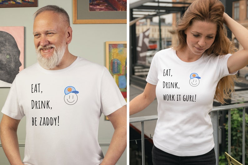 Customizable Tshirt Eat Drink Design Your Own Unique Shirt Etsy