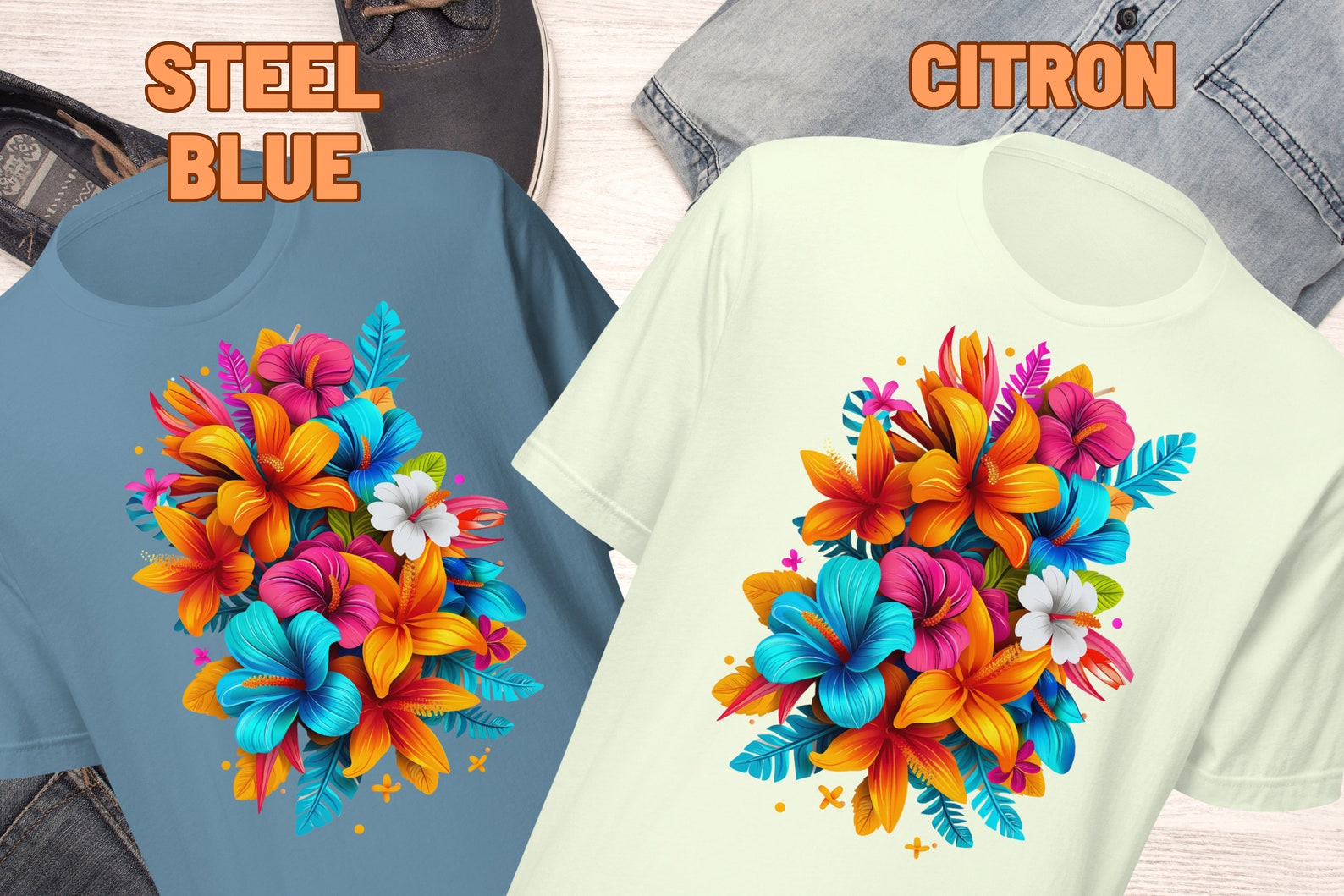 Pctess Ss Printed T Shirt Bright White Print Wild Flower