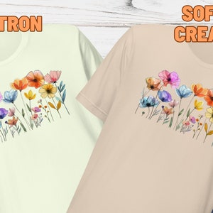 Custom Wild Flowers Shirt Floral Design Tshirt Wildflower T-shirt ...