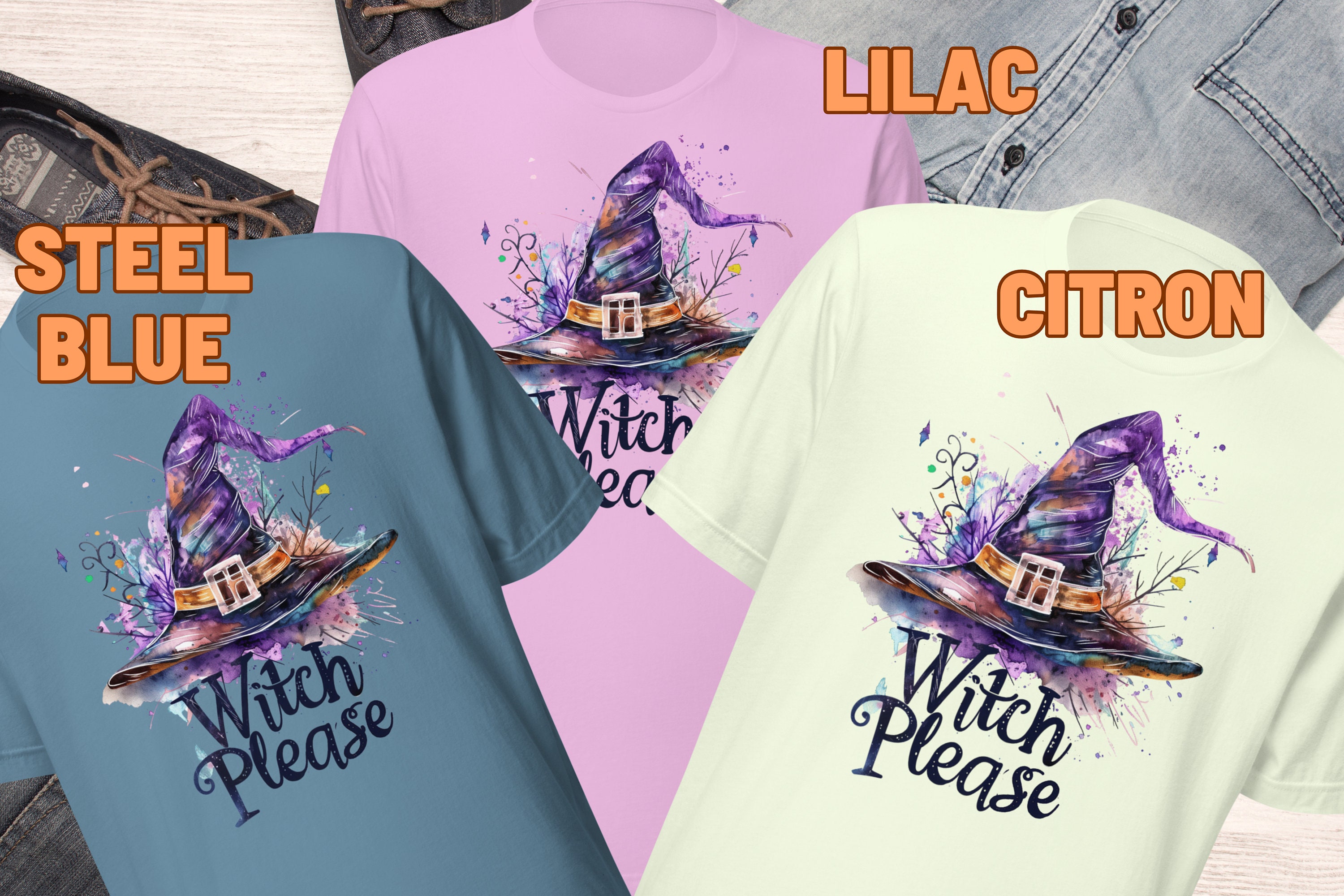 Custom Witch Please Shirt, Witch Halloween Shirt, Witch Hat Shirt ...