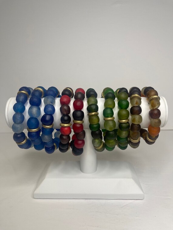 Ghana Glass Bead Bracelet | Ghanaian Bead Bracelet | Authentic Glass Beaded Bracelet | Colorful Beaded Bracelet | African Beaded Bracelet