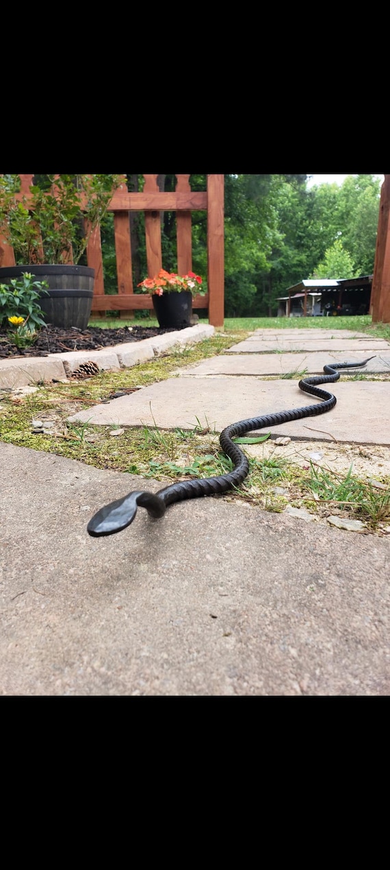 Black Snake Bird Deterrent Garden Decor Blacksmith Made Hand Forged