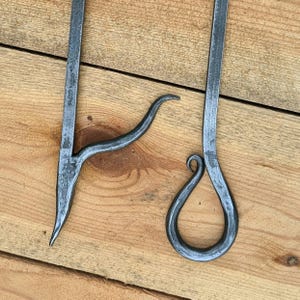 Fire Pit Fire Poker Blacksmith Made Hand Forged 3 Feet Long