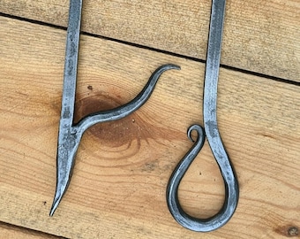 Fire Pit Fire Poker Blacksmith Made Hand Forged 3 Feet Long