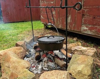 Campfire Fire Irons Outdoor Cooking Set Blacksmith Made Hand Forged
