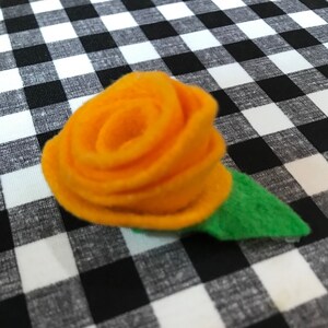 Felt Rose Hair Clip image 1