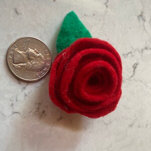 Felt Rose Hair Clip image 9